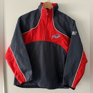 Vintage Reebok NFL Team Apparel On Field Buffalo Bills Pullover Windbreaker